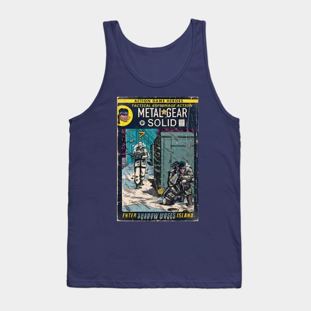 MGS Shadow Moses Island comic book fan art Tank Top by MarkScicluna